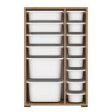 Hanah home višenamenske police rine 2D4K8U walnut white | ePonuda.com