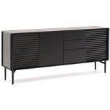 Kave Home Črna komoda v hrastovem dekorju 200x86x45 cm Lenon – | Shoptok.si