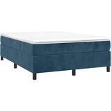  Okvir za krevet s oprugom tamnoplavi 140x190 cm baršunasti | Shoptok.si