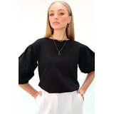 Trend Alacati Stili Ženska bluza sa 3/4 rukavima Alc-X13483, Okrugli izrez, Crna | Eponuda.com