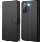 NIKCORP Ovitek za Samsung Galaxy S21 Plus preklopni usnjen s funkcijo denarnice in prostorom za kartice, črne barve, TPU zaščita, (5000138929) | Shoptok.si