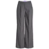 JJXX Noos Ellis Wide Trousers - Dark Grey Melange Siva