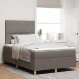  LED Box Spring Krevet Sivo-smeđa 120 x 200 cm tkanina | shoptok.hr