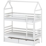 Molarem Home Drveni dječji krevet na kat Alex s ladicom - bijeli - 160x80 cm - Bez madraca | shoptok.hr