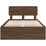  Krevetna konstrukcija s uzglavljem Smeđi hrast 120 x 200 cm | shoptok.hr