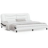  Okvir za krevet s uzglavljem bijelo-crni 200x200cm umjetna koža | shoptok.hr
