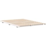 vidaXL Posteljni okvir Bela 150 x 200 cm Trdna borovina | Shoptok.si