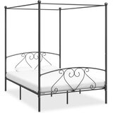  Za krevet s nadstrešnicom sivi metalni 160 x 200 cm | shoptok.hr
