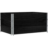  Okviri za palete 3 kom crni 120 x 80 cm od masivne borovine | Eponuda.ba