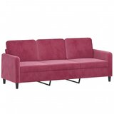  2-dijelni set sofa s jastucima crvena boja vina baršunasti | shoptok.hr