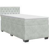  Boxspring krevet s madracem Svjetlosiva 90 x 200 cm Baršun | shoptok.hr