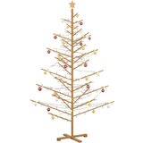  Drveno božićno drvce Smeđa 210 cm Masivno borovo drvo | shoptok.hr