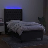  Box spring s madracem LED crni 80 x 200 cm od tkanine | shoptok.hr