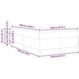  Krevet s opruga kutije Svijetlo siva Crna 120 x 190 cm | shoptok.hr