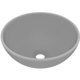 Maison Chic Razkošen Umivalnik - Kopalna umivalnik - Lavabo okrogel mat svetlo siv 32,5x14 cm keramičen, (21684694) Cene