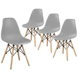 Set plastičnih trpezarijskih stolica 4 kom Aurora siva 25-KS007SET