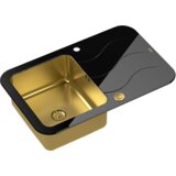 Quadron sudoper GLEN 211 + nano PVD crno staklo/zlato s daljinskim upravljanjem | shoptok.hr
