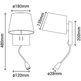 SULION Bela/bronasta stenska svetilka – | Shoptok.si