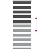vidaXL Zavjesa zebra crna 65x100 cm širina tkanine 60,9 cm poliester | shoptok.hr