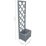  Rešetkasta sadilica 40 x 30 x 135 cm od masivne jelovine | shoptok.hr