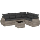 Maison Chic Seti vrtnega pohištva - Vrtna garnitura - Vrtni pohištvo set 7-delna z blazinami siv poli ratan, (21803638) | Shoptok.si