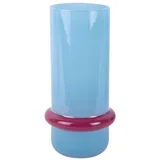 Svijetlo plava staklena vaza (visina 28 cm) Animado Anillo –