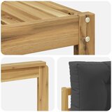  Set vanjskih sofa 10 kom. Bijela i antracit Čvrsto drvo akacije | shoptok.hr