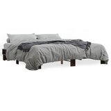 Furnova Posteljni okvir rjav hrast 180x200 cm inženirski les in kovina, (21935536) | Shoptok.si