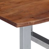  Stolić za kavu sa živim rubovima 60x60x40 cm od bagremovog drva | Shoptok.si