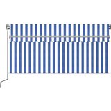  Ročno zložljiva tenda s senčilom 3x2,5 m modra in bela, (20702708) | Shoptok.si