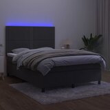  box spring s madracem LED tamnosivi 140x200 cm baršun | shoptok.hr