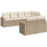  7-dijelni set vrtnih sofa od poliratana s jastucima bež 66 x 62 x 69 cm | shoptok.hr