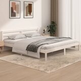 The Living Store Posteljni okvir iz trdne borovine 180x200 cm bel - Posteljni Okvir, (21527627) | Shoptok.si