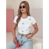 DStreet T-shirt damski w wiśnie CHERRYDUST biały | Shoptok.si