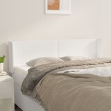  Uzglavlje s ušima bijelo 147x16x78/88 cm od umjetne kože | shoptok.hr