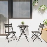 vidaXL Zložljive vrtne stole 2 kosa Antracit 42x52x82 cm Prašno lakirano jeklo | Shoptok.si