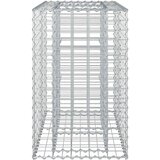  Gabionski uzdignuti krevet Srebrno 90 x 50 x 80 cm - 90 x 50 x 80 cm | shoptok.hr