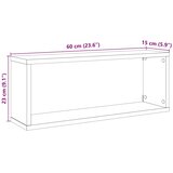  Kockaste zidne police 2 kom bijele 60 x 15 x 23 cm drvene | shoptok.hr