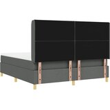  Krevet s opruga kutije s LED trakama Siva 180 x 200 cm tkanina | shoptok.hr