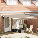 vidaXL Ročna retraktibilna tenda Bež 400x300 cm, Zamenjava tenda za okvir 4x3 m Bež Cene