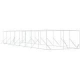 Vanjski kavez za pse srebrni 4 x 16 x 2 m od pocinčanog čelika | shoptok.hr