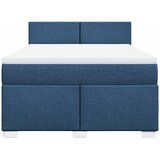  Krevet s oprugama i madracem plavi 160x200 cm od tkanine | shoptok.hr