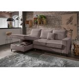 P & B KOTNA SEDEŽNA GARNITURA, rebrasti žamet sivorjava | Shoptok.si