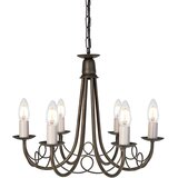 Elstead Lighting Elstead Minster Lestenec s 6 lučmi, črne barve, zlata barva, E14, (22097768) | Shoptok.si