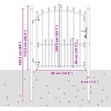 Vrata ograde s bodljama EMMEN 100 x 125 cm | shoptok.hr