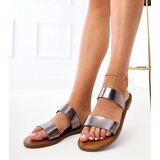 Gemre Fariza women's grey slide sandals with straps | shoptok.hr