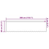  Čipkasta zavjesa sa zavjesama Cvjetni Bijela 300 x 80 cm Poliester | shoptok.hr