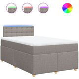 vidaXL Box spring postelja z vzmetnico taupe 120x190 cm blago, (21308762) | Shoptok.si