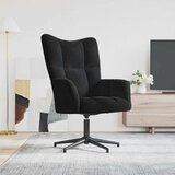  Stolica za opuštanje crna baršunasta | shoptok.hr