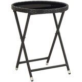  3-dijelni vrtni bistro set s jastučićima crni poli ratan | shoptok.hr